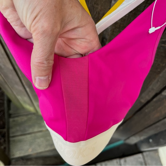 Brooks Drive Plunge 2.0 High Impact Sports Bra NWOT In Mauve/Sand/Sun Sz XS - Picture 9 of 15